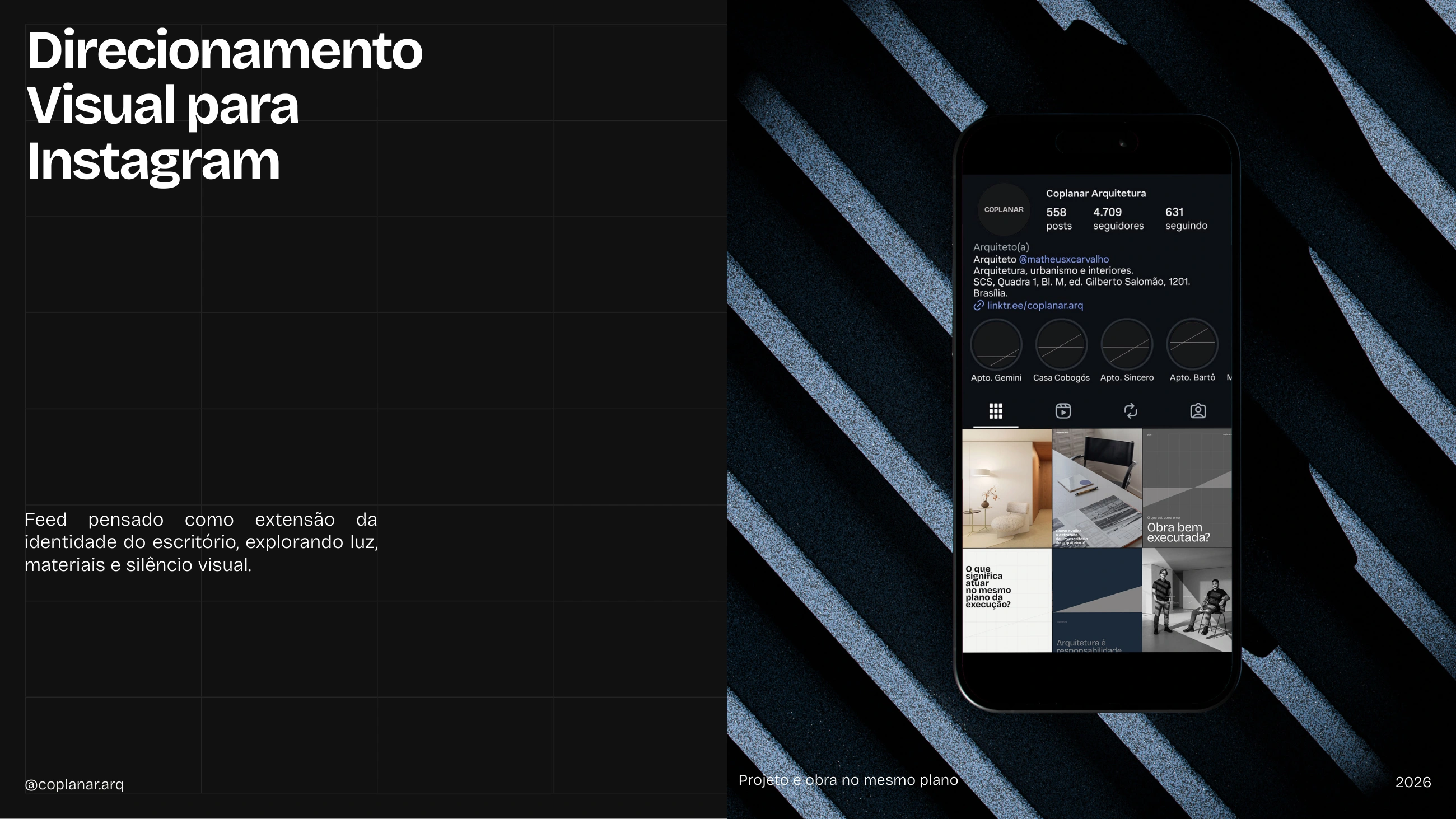 Direção visual para Instagram