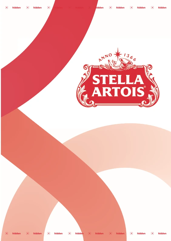 Poster with the Stella Artois mark among the Hidden ribbons