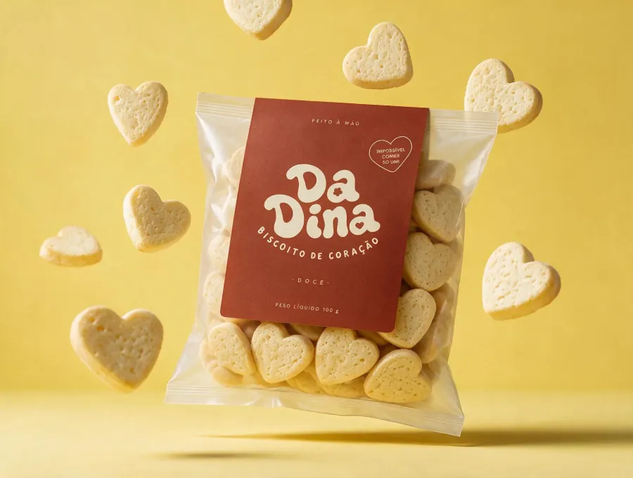 Hands holding a Da Dina pack against the sky