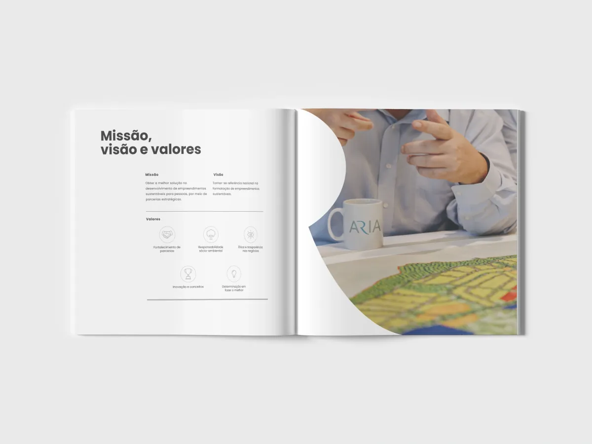 Aria spread: mission, vision and values