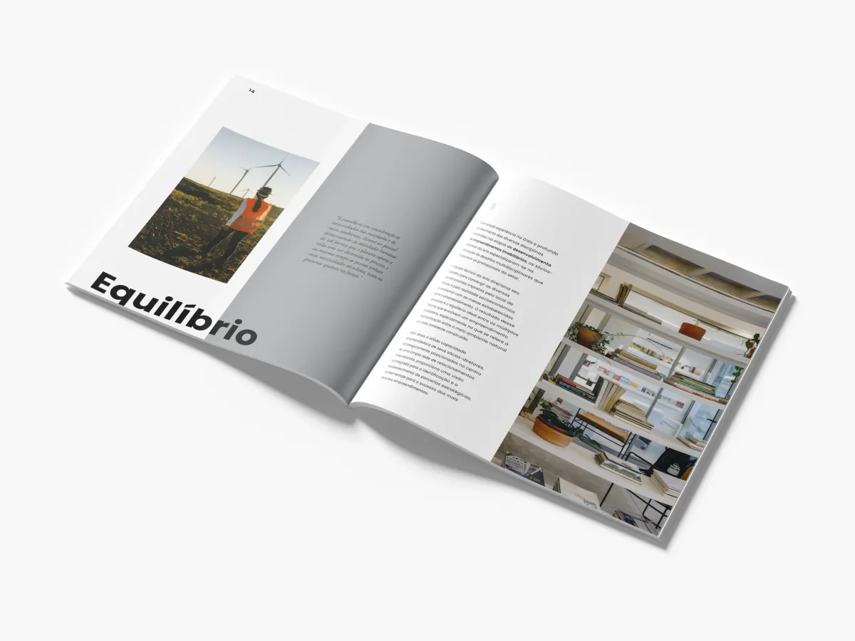 Aria spread with architecture photography