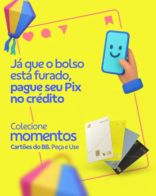 Banco do Brasil post about paying Pix with the credit card